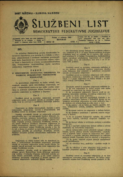 Službeni list Demokratske Federativne Jugoslavije